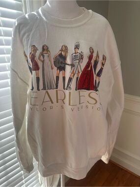 Taylor Swift White Branded Crewneck Sweatshirt